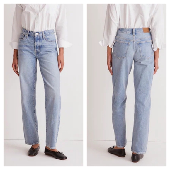 Madewell Denim - Madewell Low-Slung Straight Jeans olvera wash Rigid Size 29